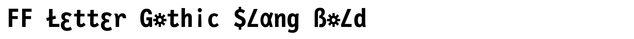 FF Letter Gothic Slang Bold image